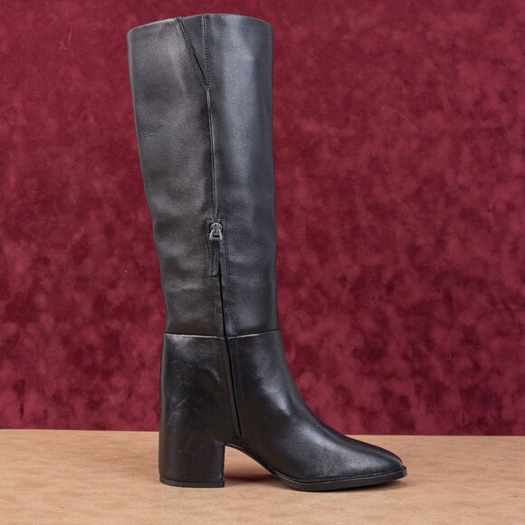 Nordstrom Women Hanna Black Leather Fashion Riding Knee Boots sz 6.5 - Picture 10 of 10